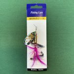 لانسه فیشینگ لور پشه ای نقره ای خال قرمز