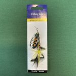 لانسه فیشینگ لور پشه دار نقره ای خال قرمز