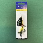 لانسه فیشینگ لور پشه دار مشکی خال آبی