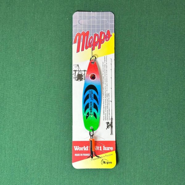 قاشقک ماهیگیری برند mepps آبی وزن 17g و طول 7.6 cm