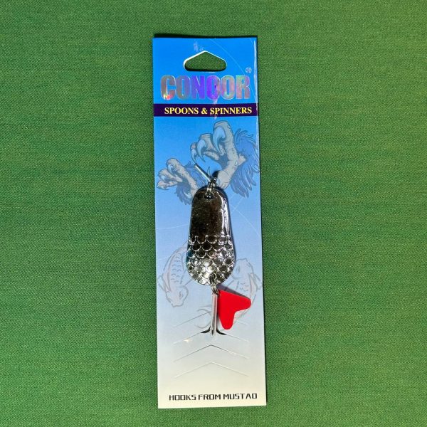 قاشقک (پلاک) نقره ای قرمز 11g