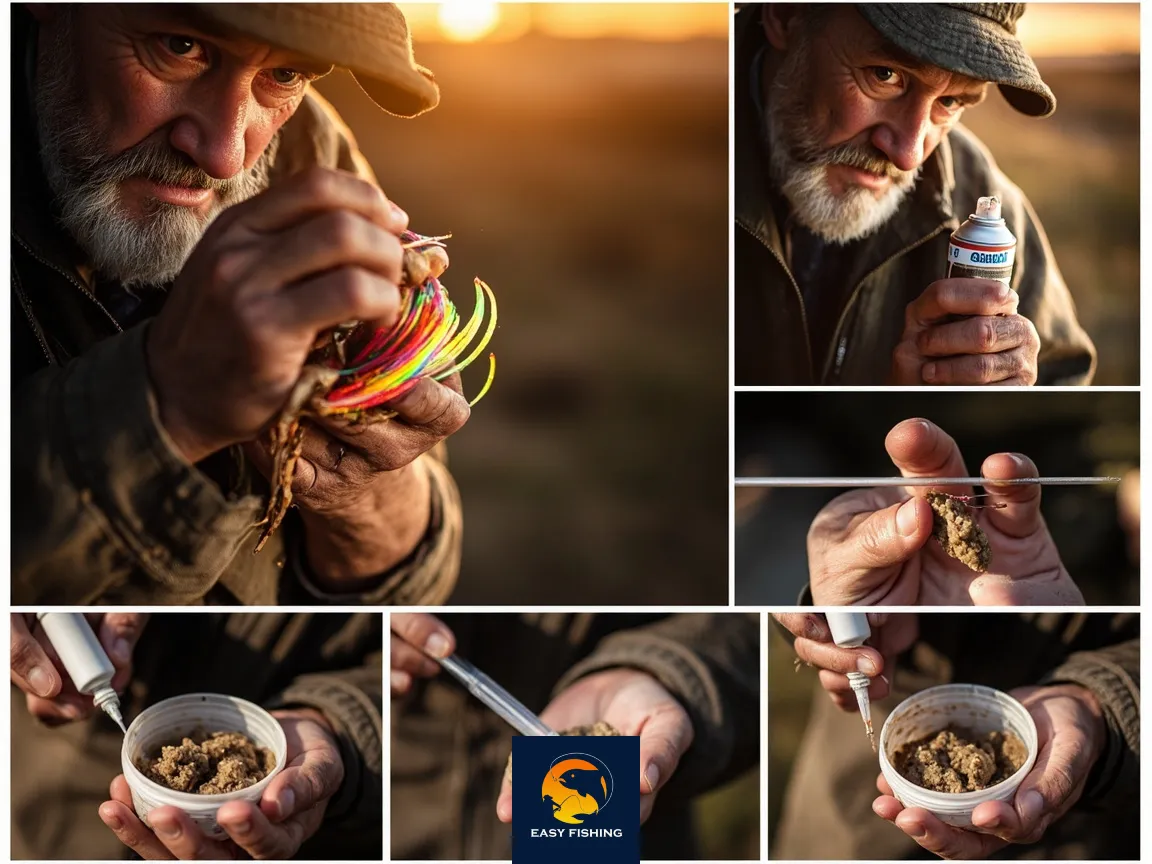 مراحل عملی استفاده از مایع جذب کننده روی انواع طعمه ماهی