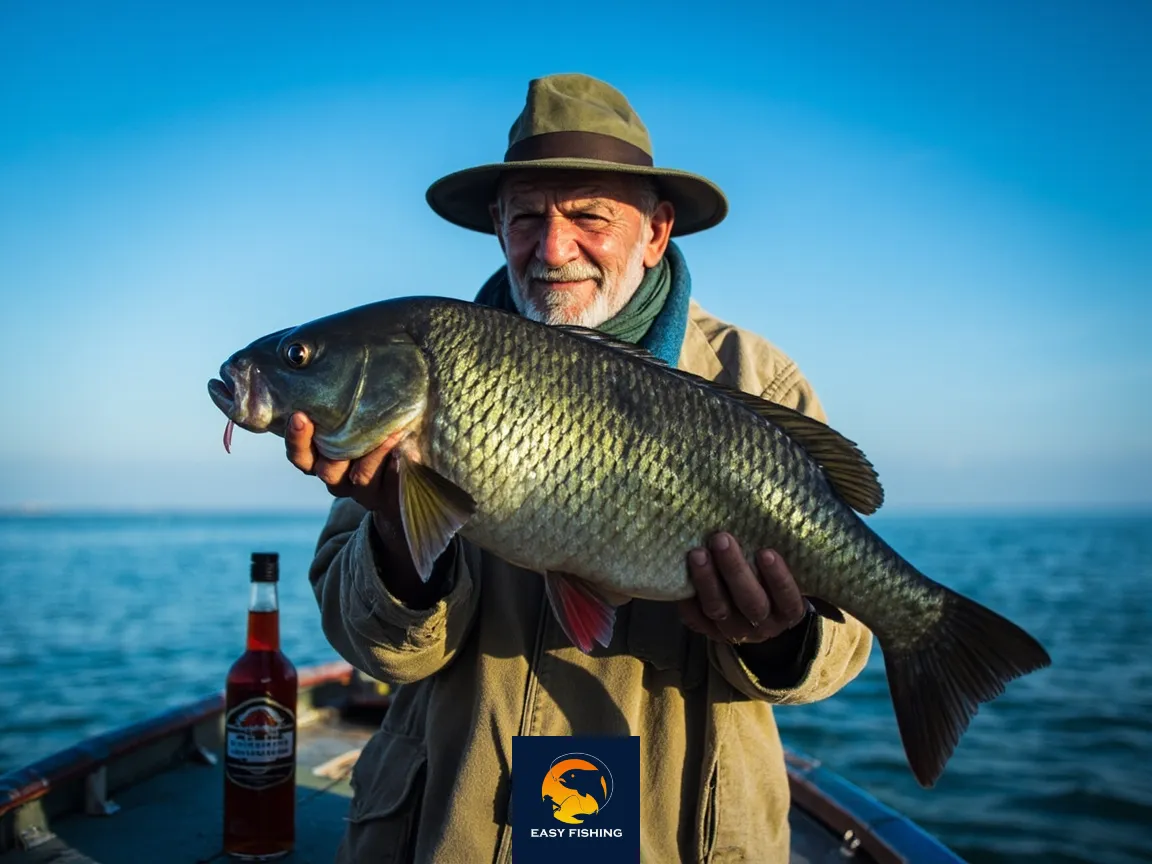 صید موفق ماهی کپور با مایع جذب کننده قرمز