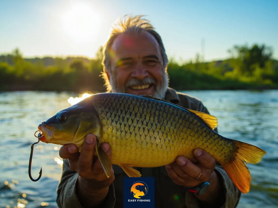 صید کپور با قلاب HEX-GAPE در آب‌های شمال