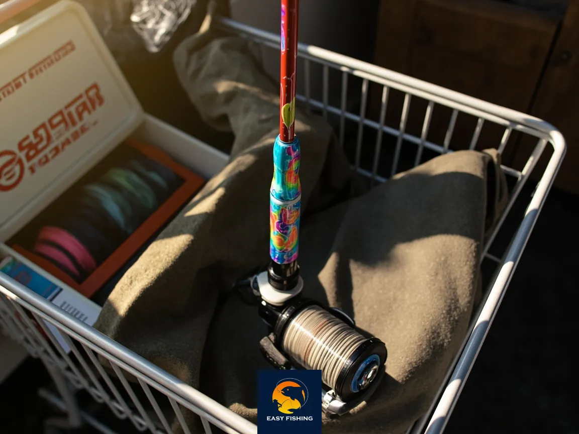 سبد خرید مجهز به چرخ ماهیگیری اصل و ابزار صید