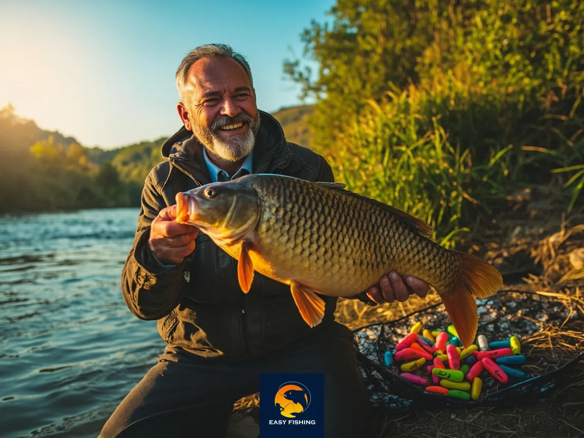 ماهیگیر حرفه‌ای ایرانی با صید کپور بزرگ و طعمه پاپ آپ