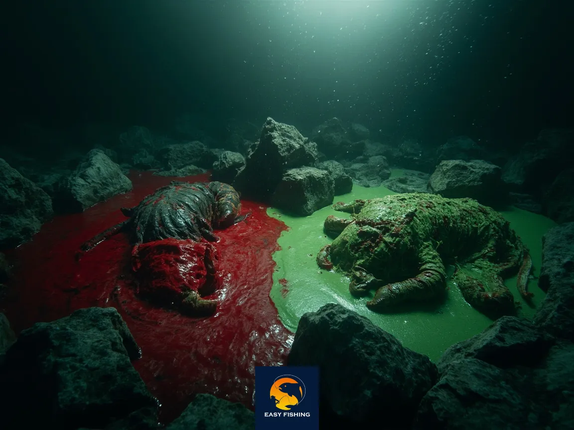 تفاوت اثر رنگ مایع جذب کننده روی طعمه در آب