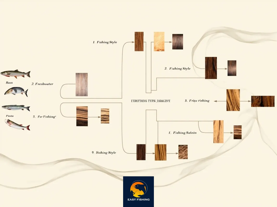 فلوچارت انتخاب چوب ماهیگیری دریایی بر مبنای سبک و اندازه ماهی