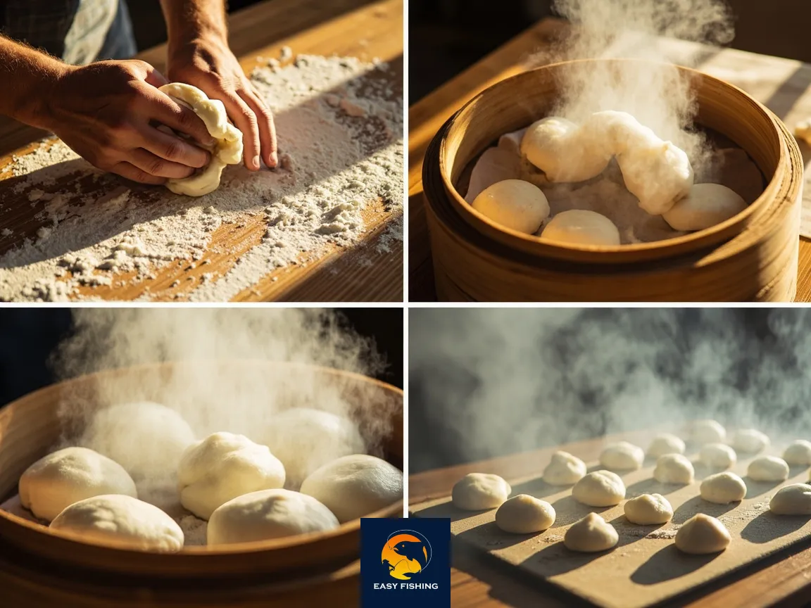 فرآیند ساخت طعمه پاپ آپ کلاستری برای صید کپور به صورت تصویری