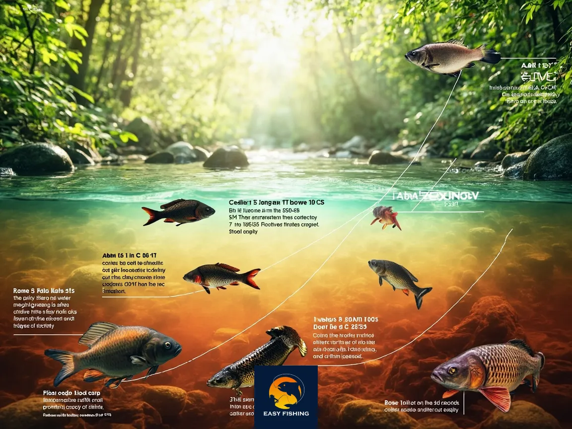 اینفوگرافیک سطح فعالیت کپور در دماهای مختلف آب