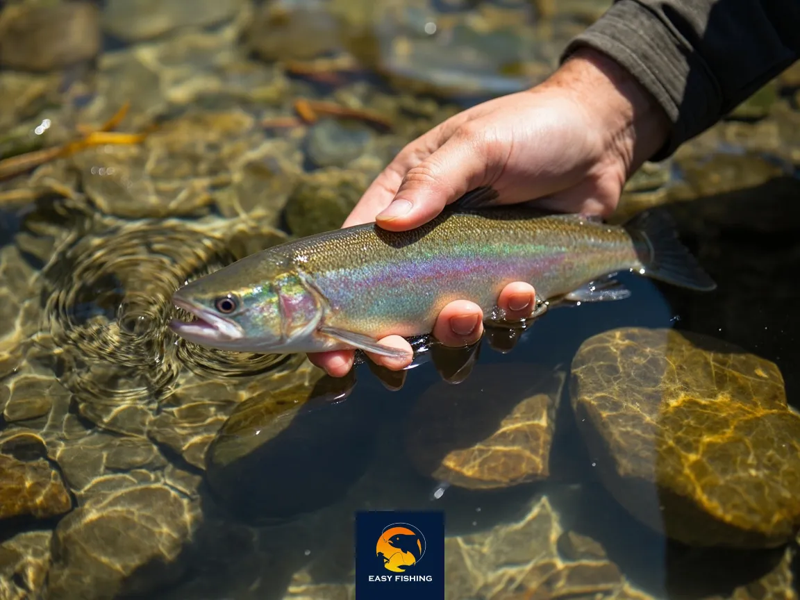 رهاسازی ایمن و مسئولانه ماهی در آب شفاف