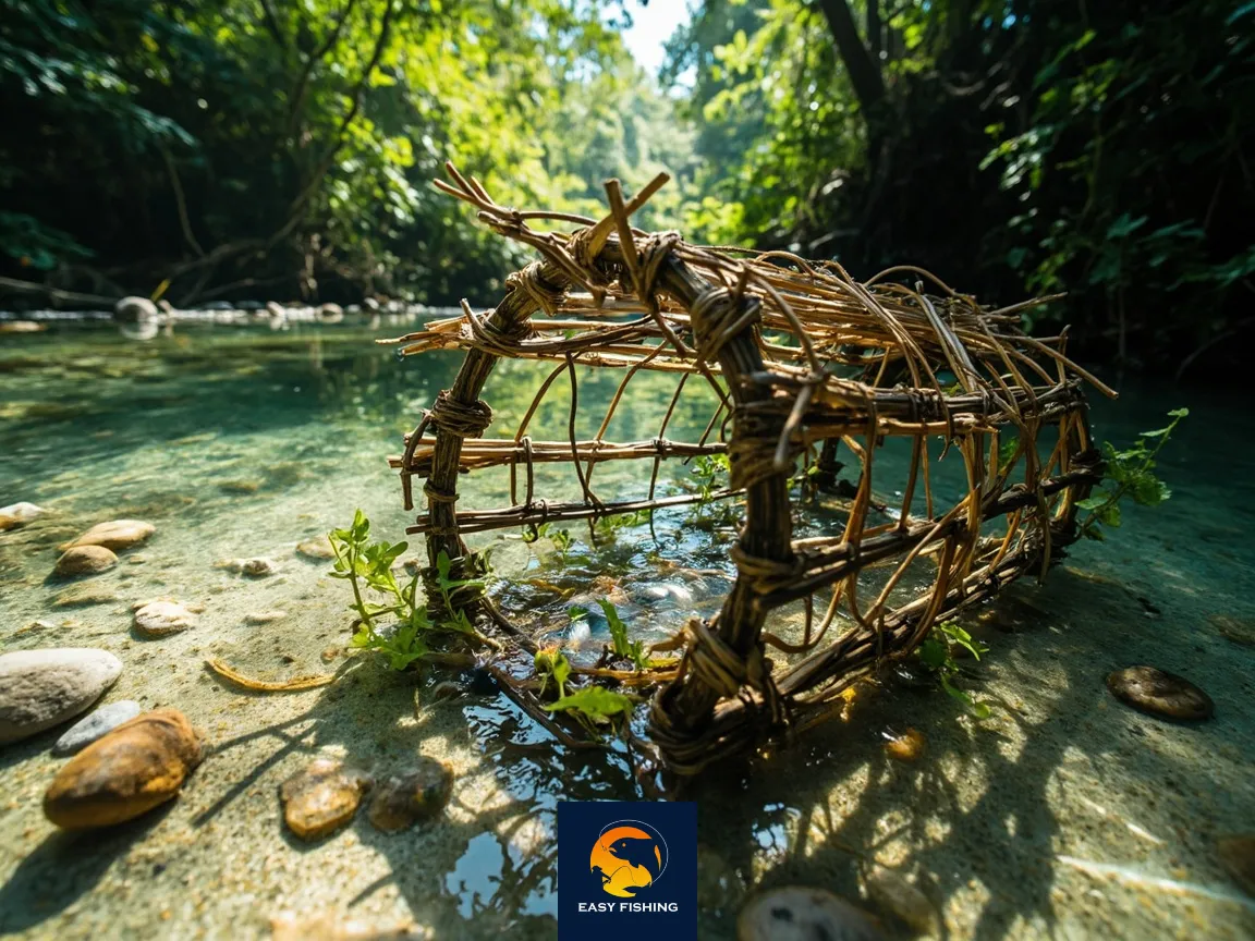 تله ماهیگیری دستساز در رودخانه زلال، صید هوشمندانه ماهی