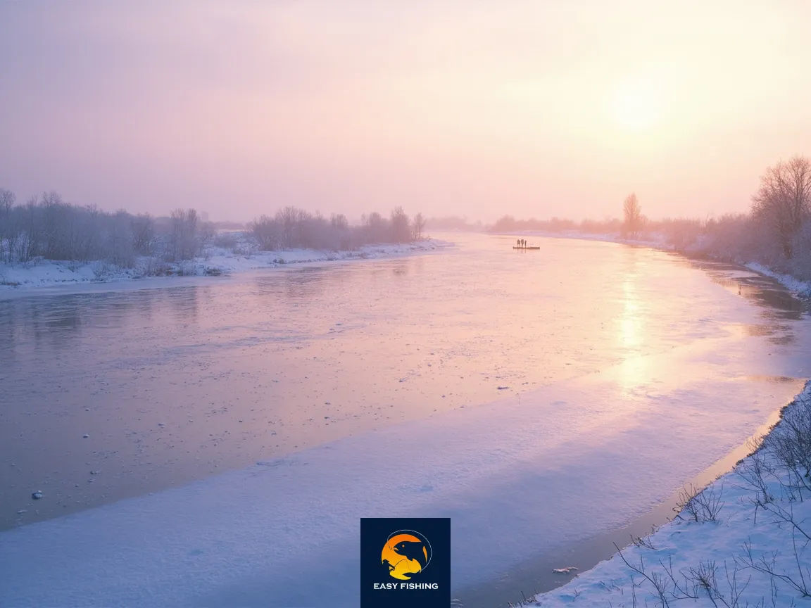 آرامش ماهیگیری زمستانی در طبیعت ایران