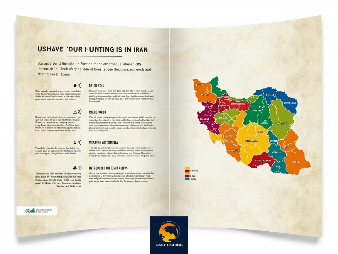 اینفوگرافیک مراحل دریافت مجوز شکار و مناطق مجاز ایران