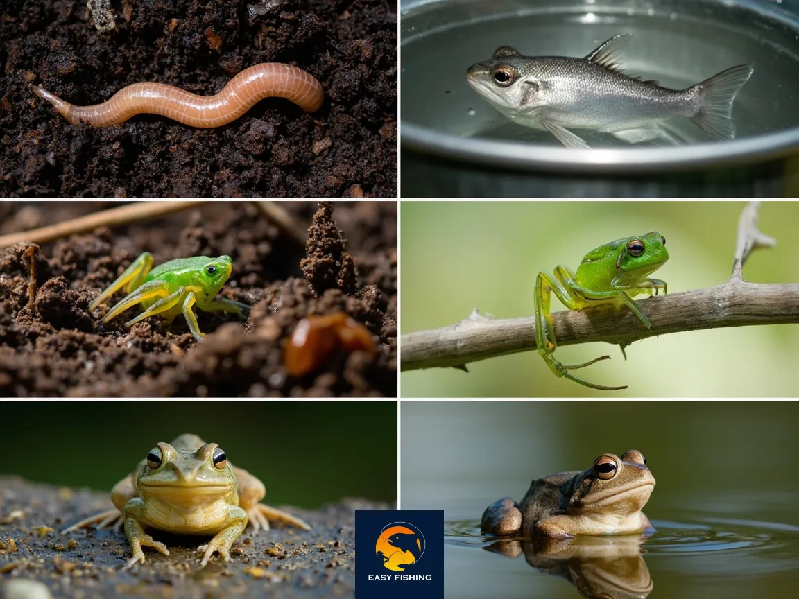کرم خاکی، بچه ماهی، ملخ و قورباغه از طعمههای زنده پرکاربرد ماهیگیری در ایران