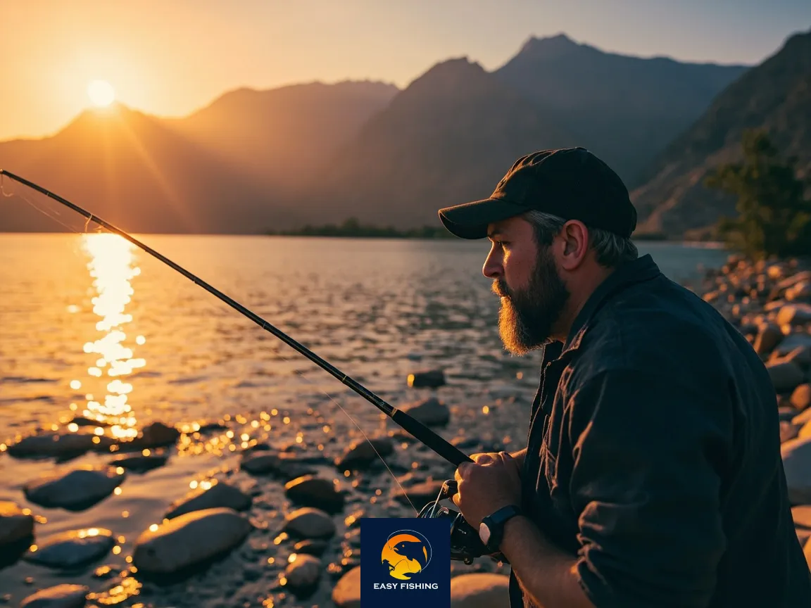 ماهیگیر حرفهای ایرانی در حال پرتاب با چرخ بیت کستینگ در سد