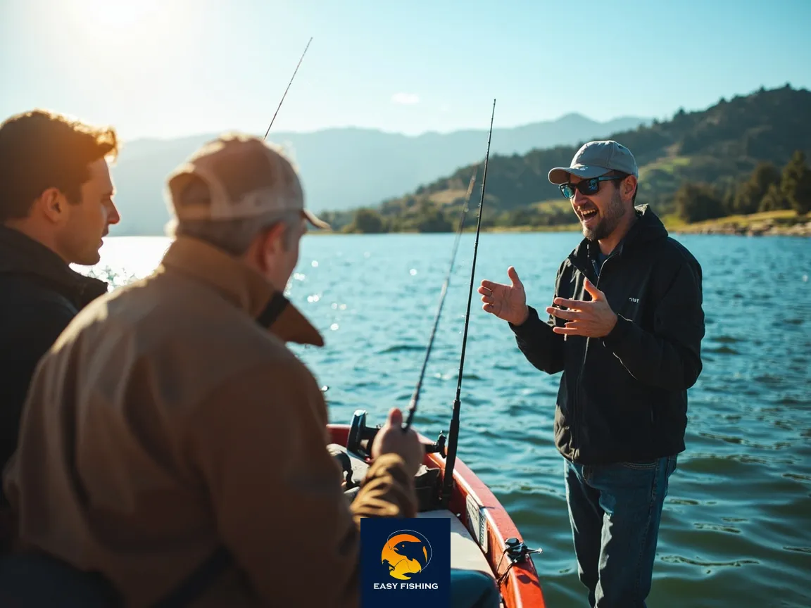 تور لیدر حرفهای ماهیگیری در حال راهنمایی گروه