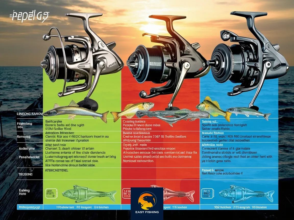 جدول مقایسه تخصصی انواع چرخ ماهیگیری