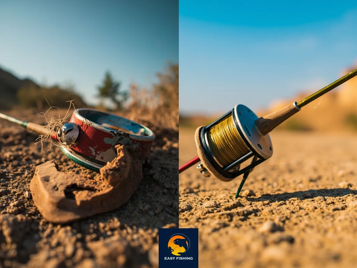 مقایسه چوب ماهیگیری آسیب دیده و نو