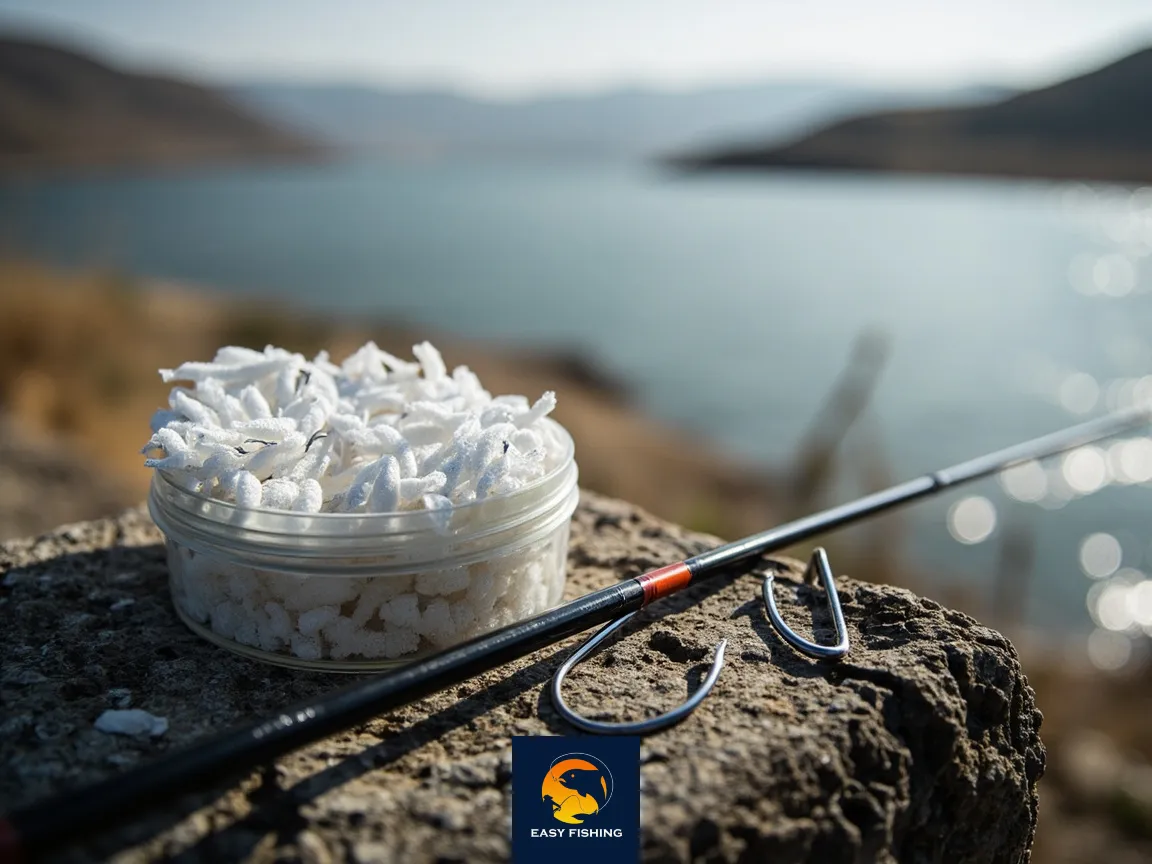 طعمه نمک سود شده حرفهای کنار ابزار ماهیگیری