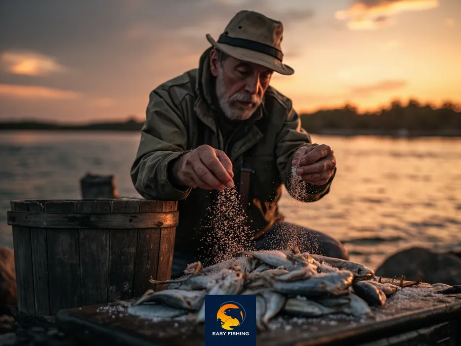 آموزش گام‌به‌گام درست کردن طعمه ماهیگیری نمک سود شده