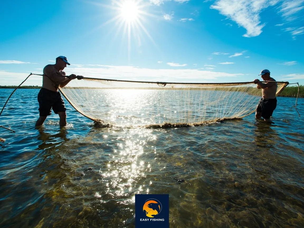 تور سالیک در ساحل کم‌عمق ایران با دو نفر ماهیگیر