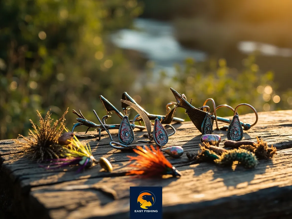 قلابهای تکشاخ متنوع برای ماهیگیری