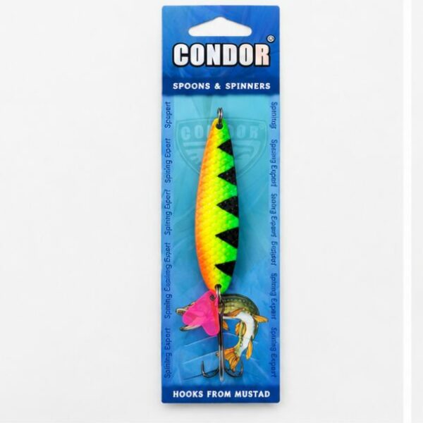 ✅قاشقک ماهیگیری برند کندور (condor) تایگر خط درشت وزن 18گرمو طول 13 سانتی متر